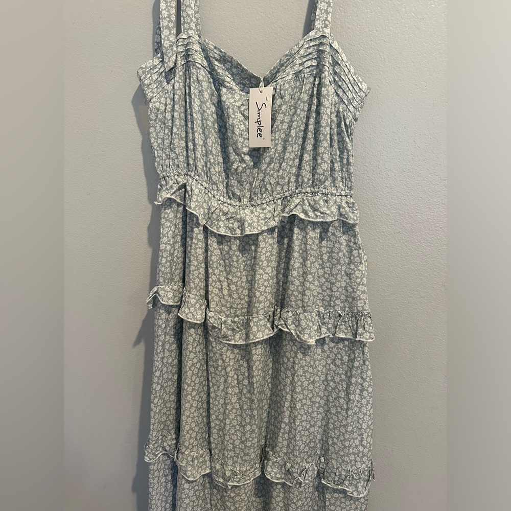 Simplee floral print dress L